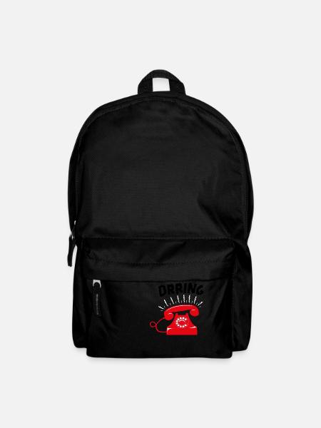 Téléphone vintage qui sonne - Sac à dos - noir