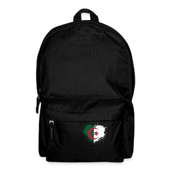 Coeur drapeau algerie - Sac à dos - noir - Devant