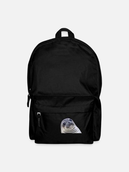 Lustige Robbe - Rucksack - Schwarz
