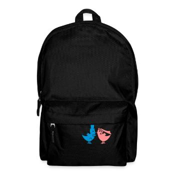 Hochzeitsvögel / tweep wedding (2c) - Backpack - black - Front