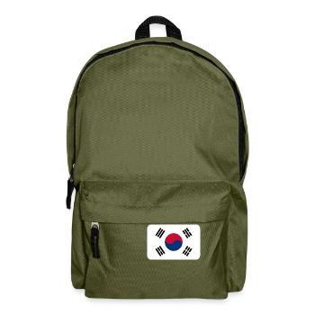 SOUTH KOREA FLAG round corner 400 dpi - Rucksack - Olivgrün - Vorne