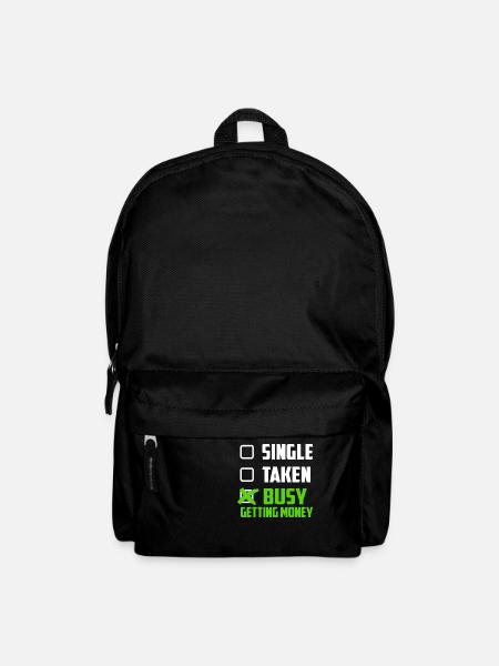 Geld Money Single Kapital Dollar Reich Millionaer - Rucksack - Schwarz
