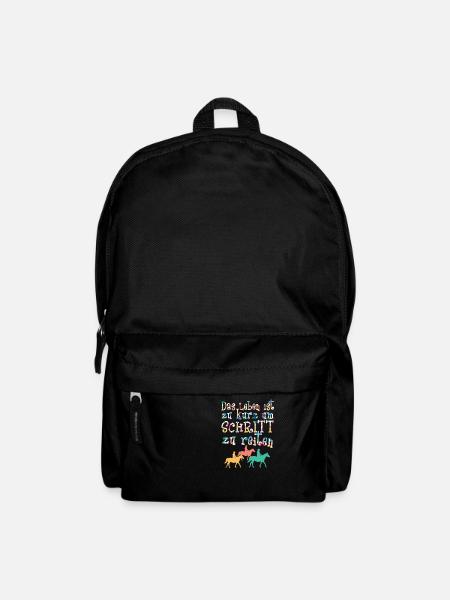 Witziger Reiter Spruch für Frauen und Mädchen - Rucksack - Schwarz