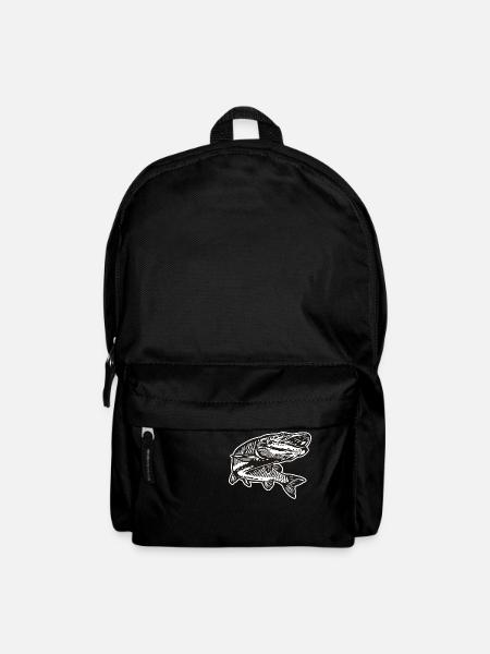 Hecht mit kontur - Rucksack - Schwarz