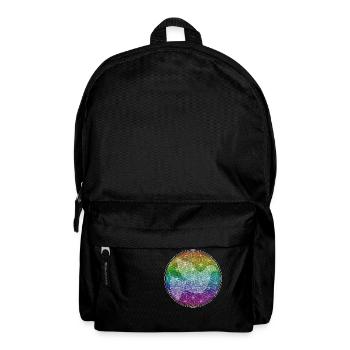 Regenbogen Peace Hippie Frieden Weltfrieden - Rucksack - Schwarz - Vorne