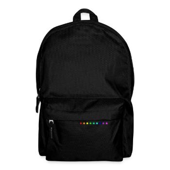 étoiles coloré arc-en-ciel idée cadeau idée cadeau - Sac à dos - noir - Devant
