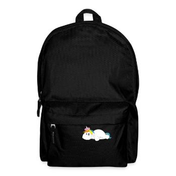 Einhorn Donut Kringel Unicorn Geschenk lustig - Rucksack - Schwarz - Vorne