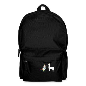 Einhorn und Lama - Rucksack - Schwarz - Vorne