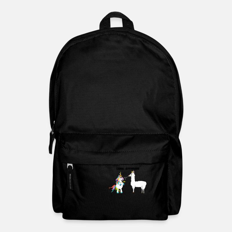 Licorne et lama - Sac à dos - noir