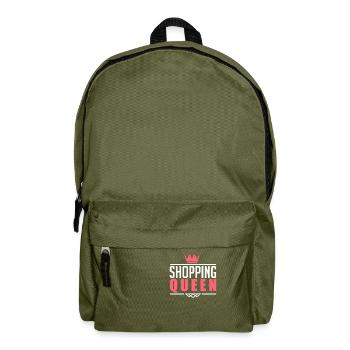 Shopping Queen Shoppen Einkaufen Königin Geschenk - Rucksack - Olivgrün - Vorne