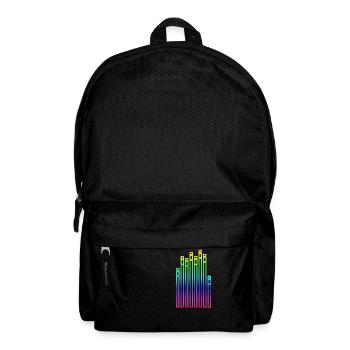 Soundwaves Waves Musik DJ Vinyl Alpha Beta - Rucksack - Schwarz - Vorne
