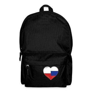 Polen Russland Flagge Herz Liebe Polnisch Russisch - Rucksack - Schwarz - Vorne