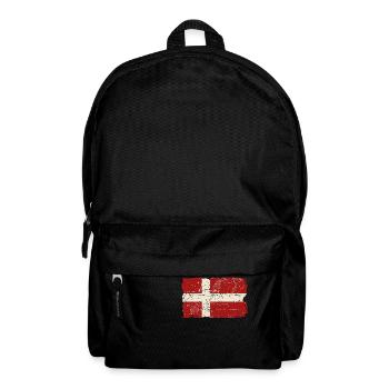 Denmark Flag - Vintage Look - Rucksack - Schwarz - Vorne