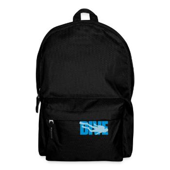 text dive logo sport diver fun club under - Backpack - black - Front