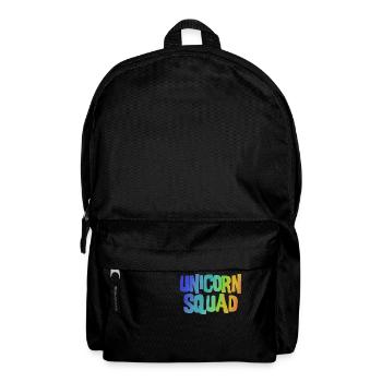 Unicorn Squad Regenbogen - Rucksack - Schwarz - Vorne