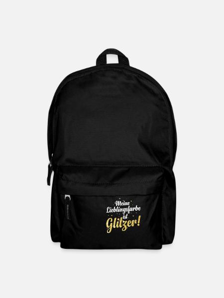 Glitzer ist meine Lieblingsfarbe Frauen Mädchen - Rucksack - Schwarz