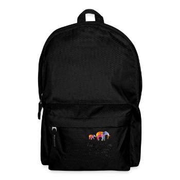 elefant father son - Rucksack - Schwarz - Vorne
