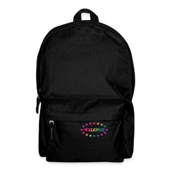 Welcome (Herzlich Willkommen) - Rucksack - Schwarz - Vorne