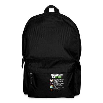 Vegan Veganer Veganerin Erderwärmung Tierliebe - Rucksack - Schwarz - Vorne