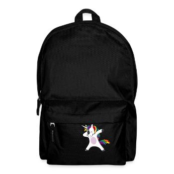 Dabbing unicorn unicorn dab rainbow horse - Backpack - black - Front