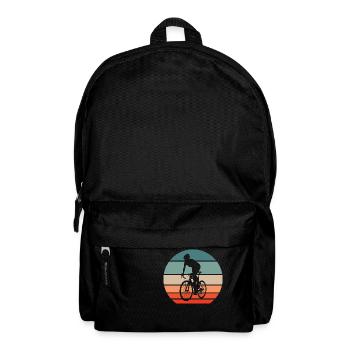 Rennrad Radsport retro Sunset für Rennradfahrer - Rucksack - Schwarz - Vorne