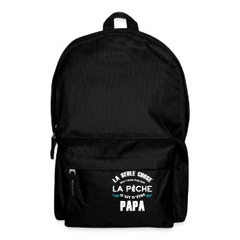Le meilleur des Papas est Pêcheur- Cadeau papa - Sac à dos - noir - Devant