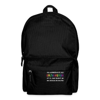Erzieherin - Rucksack - Schwarz - Vorne