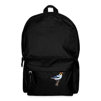 Red forehead tanger / Flame-Faced Tanager Design I - Backpack - black - Front