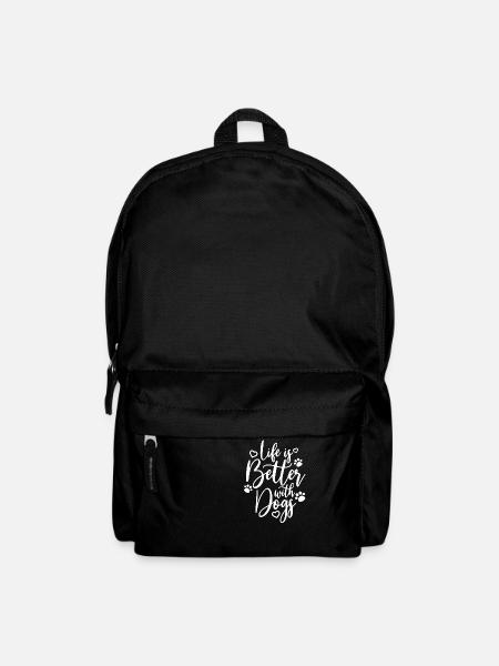 life is better with dogs - Backpack - black