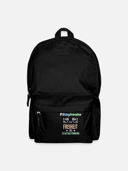#StayAwake - Für Freiheit und Selbstbestimmung - Rucksack - Schwarz