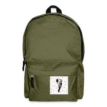 Great Spotted Woodpecker Bird Gift Women Men Children - Backpack - olive green - Front