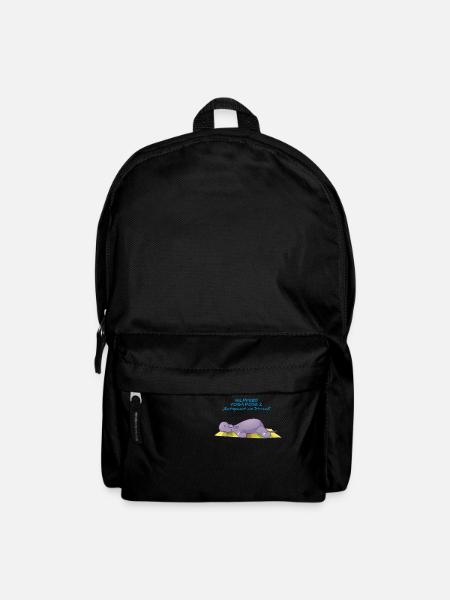 Inge Hippo Yoga Pose 2 "Relaxed on the beach" - Backpack - black