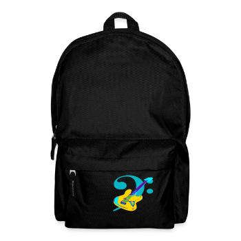 Bass Guitar Music Notes Clef - Rucksack - Schwarz - Vorne