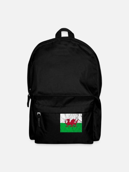 Wales Flagge Vintage - Rucksack - Schwarz
