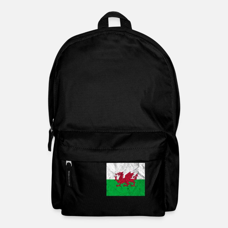 Wales Flagge Vintage - Rucksack - Schwarz