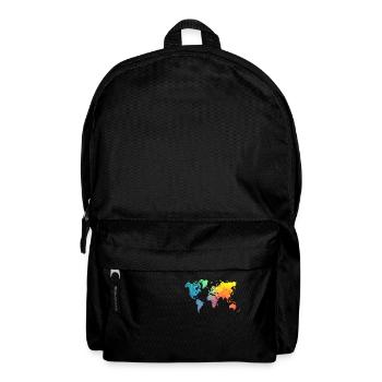 Farben der Weltkarten - Rucksack - Schwarz - Vorne