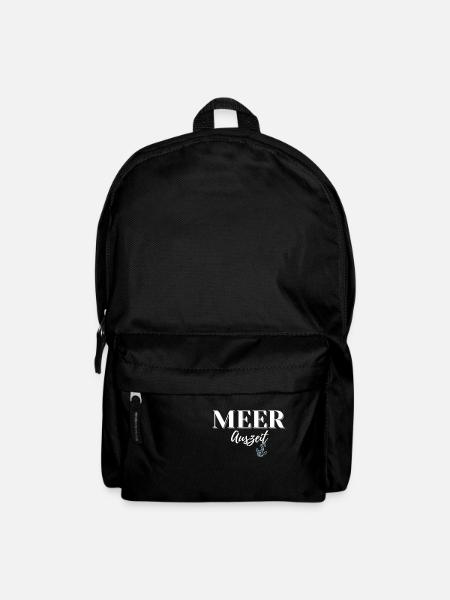 Meer Auszeit, Maritim, Anker. Nordsee, Norden - Rucksack - Schwarz