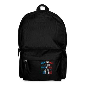 France française humour pays idée cadeau région - Sac à dos - noir - Devant