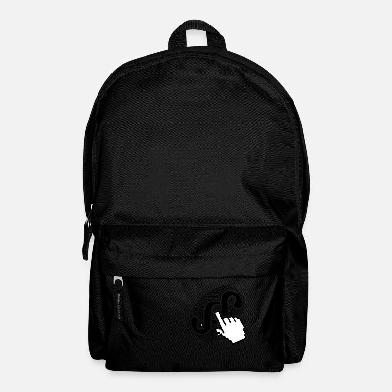 Datenschutz, digitaler Fingerabdruck - Rucksack - Schwarz
