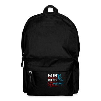 Fussball spielen - Rucksack - Schwarz - Vorne