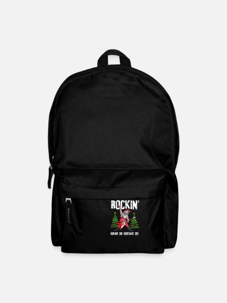 Rockin around Christmas tree Santa rocker - Backpack - black