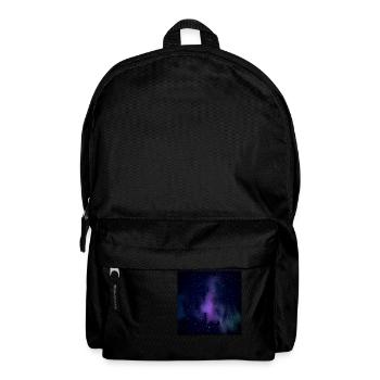 Galaxiemuster mit Sternen und schwarzem Hintergrun - Rucksack - Schwarz - Vorne
