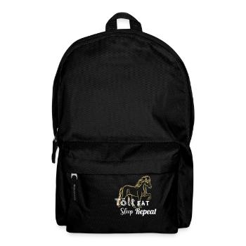 Tölter 04 eat tölt sleep V2 - Rucksack - Schwarz - Vorne