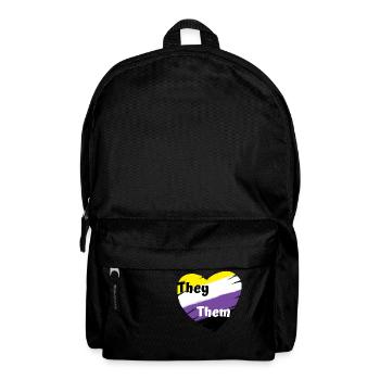 Non binary They Them - Sac à dos - noir - Devant