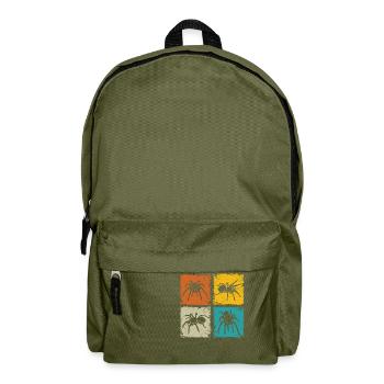 Tarantula retro squares spider lover tarantula - Backpack - olive green - Front