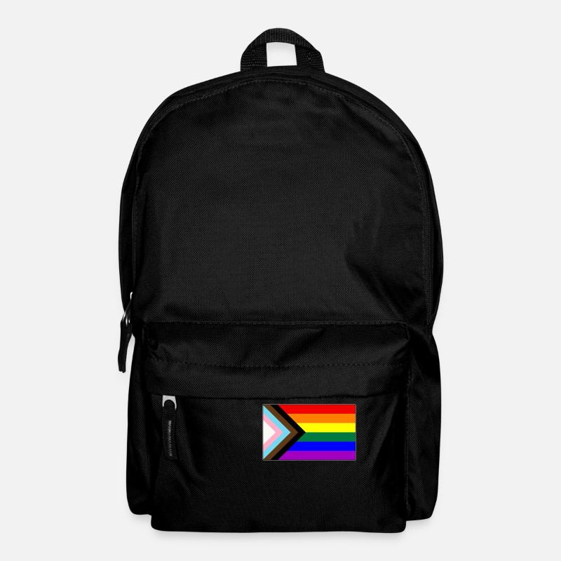 Fortschritt LGBTQ Gay Pride Flagge - Rucksack - Schwarz