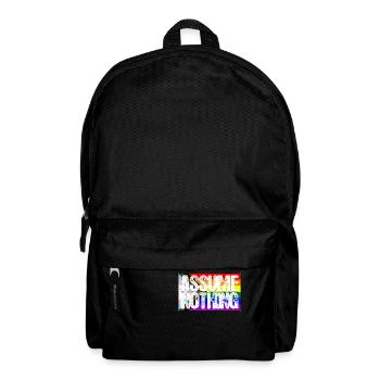 Assume Nothing LGBTQ Progress Pride Flag - Backpack - black - Front