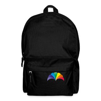 Regenbogen Muschelbogen - Rucksack - Schwarz - Vorne