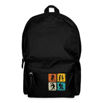Salsa dancers retro squares salsa dancer gift - Backpack - black - Front