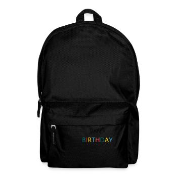 anniversary. HAPPY BIRTHDAY. Happy birthday. - Backpack - black - Front